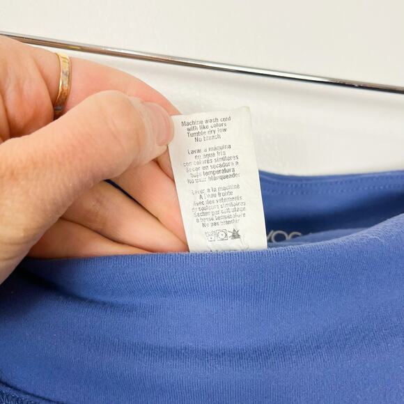 Beyond Yoga Essential Ruched Gathered Blue Ankle Crop Legging Size Large - Picture 9 of 9